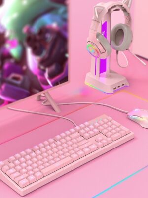 3-Color LED Backlit Gaming Keyboard and RGB Mouse