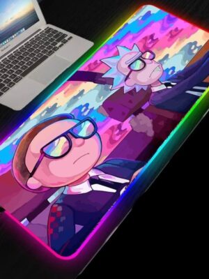 Gaming RGB Large Locking Edge Gamer LED Mouse Pad