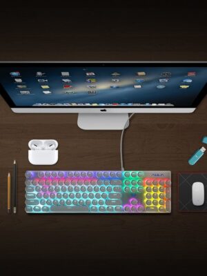 Mechanical Backlit Gaming Keyboard Wired 104 keys